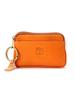 Coin Case Coin Purse Leather Genuine Leather Cowhide Unisex Orange Women's Men's