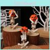 Pumpkin Head Skeleton Figurine For Halloween Home Decor And Holiday Season