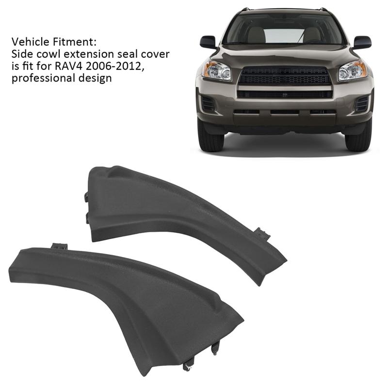 1 Pair Front Windshield Wiper Side Extension Cover Cover Hinge Deflector For Toyota RAV4 06-12 53867-42012 53866-42012-A99D