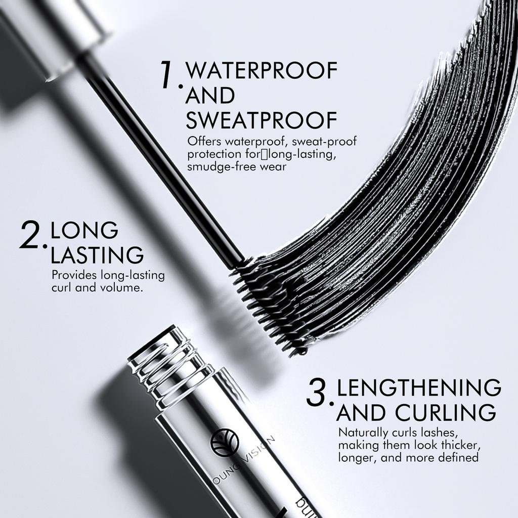 Густая водостойкая черная подкручивающая тушь для ресниц в серебристом тюбике с шелковыми волокнами для макияжа глаз