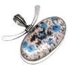 Подвеска K2 Jasper Gemstone Подарок для нее Серебряные украшения 1.75"