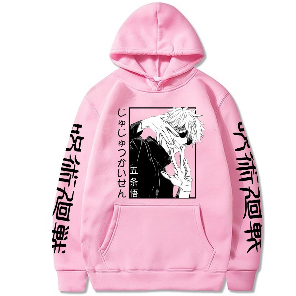 Jujutsu Kaisen Годжо Сатору Крутые Худи с Графическим Принтом Свободная Толстовка с Капюшоном Длинный Рукав Хлопковое Худи Мужская Женская Одежда