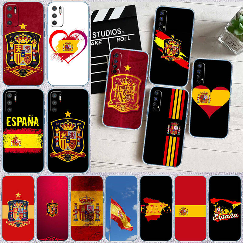 RT25 Spain Flag Case for Motorola E7 G6 G7 G8 G9 Plus Power Play G10 G20 G04 E30 E40 E22 E20 E13 E15 G22 G23 G05 G75 G35 G55
