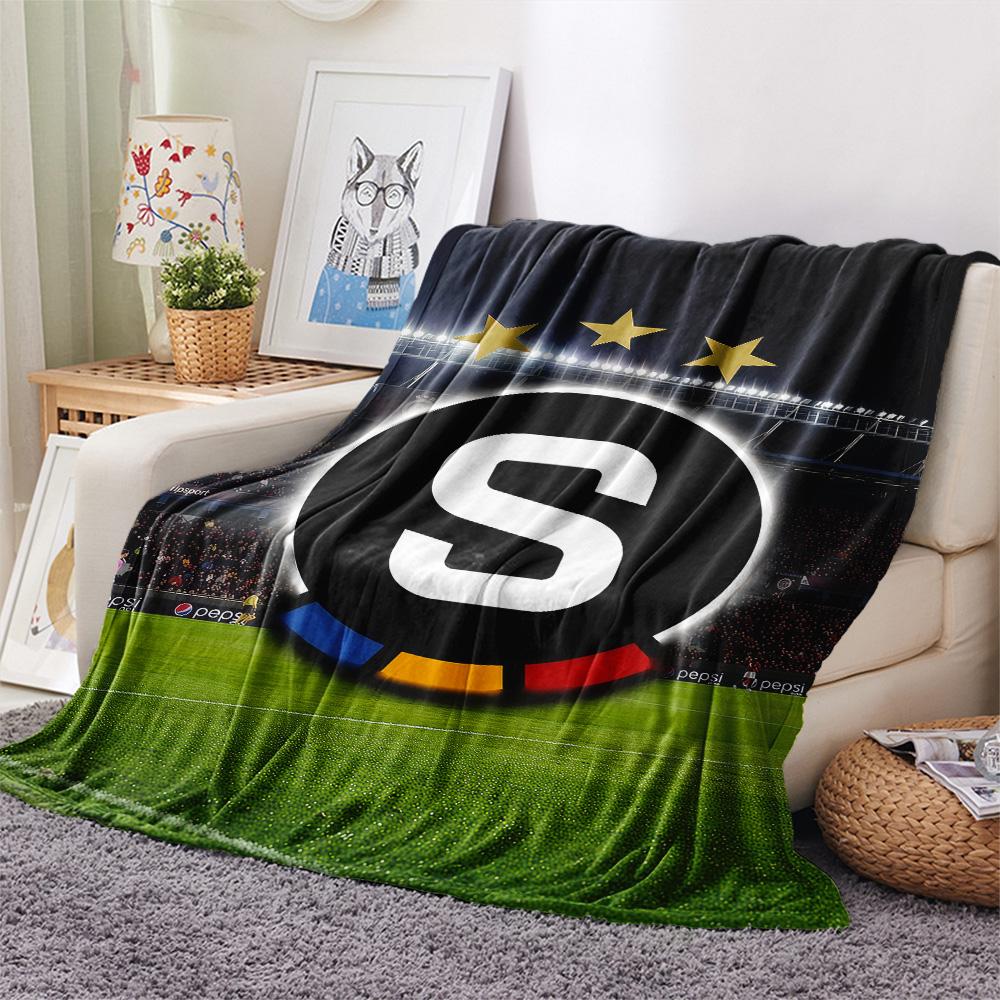 AC Sparta Praha logo FlAannel Blanket, High quality Comfortable for All Seasons, Home Decor, Warmth and Comfort