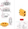 5 парmountable male and female connectors XT60E-M для аккумулятора – идеально для RC самолетов, FPV гоночных дронов