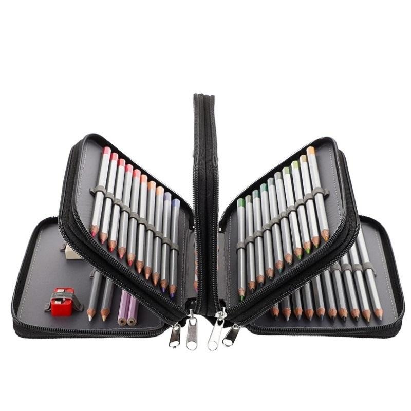 Сумка для канцелярских принадлежностей для рисования, 72 цветных карандаша