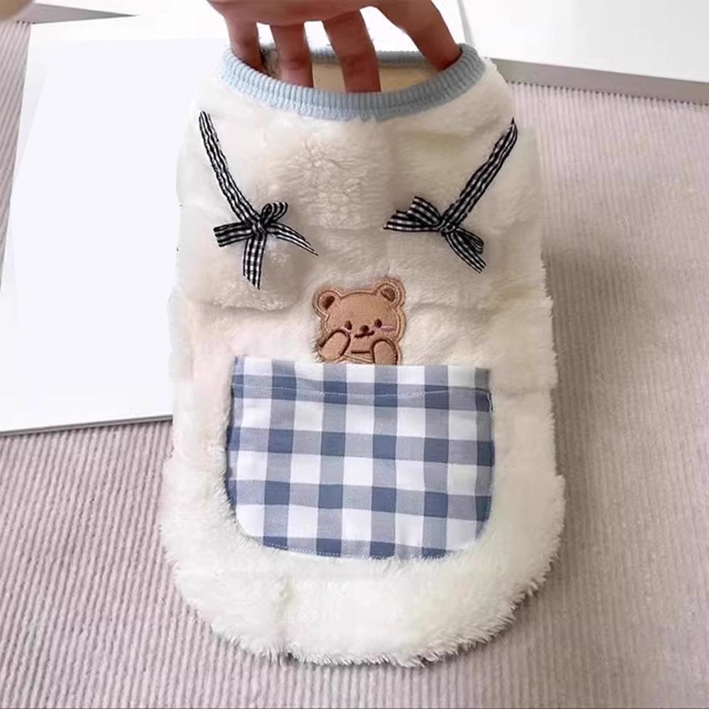 Cozy Plush Pet Vest - Warm Fleece Sleeveless Coat for Small Dogs & Cats, Indoor Outdoor Wear