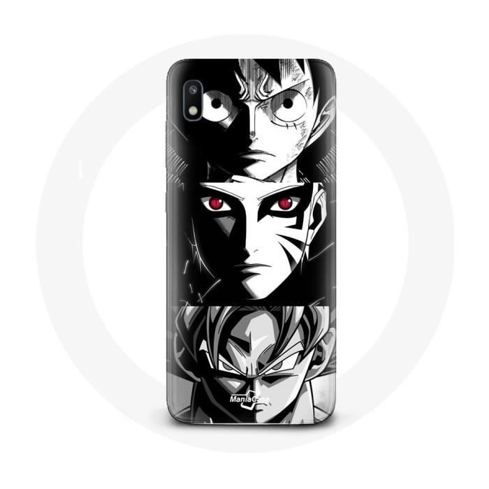 Coque - Maniacase - Galaxy A10 - Noir et blanc - Anime manga - Souple
