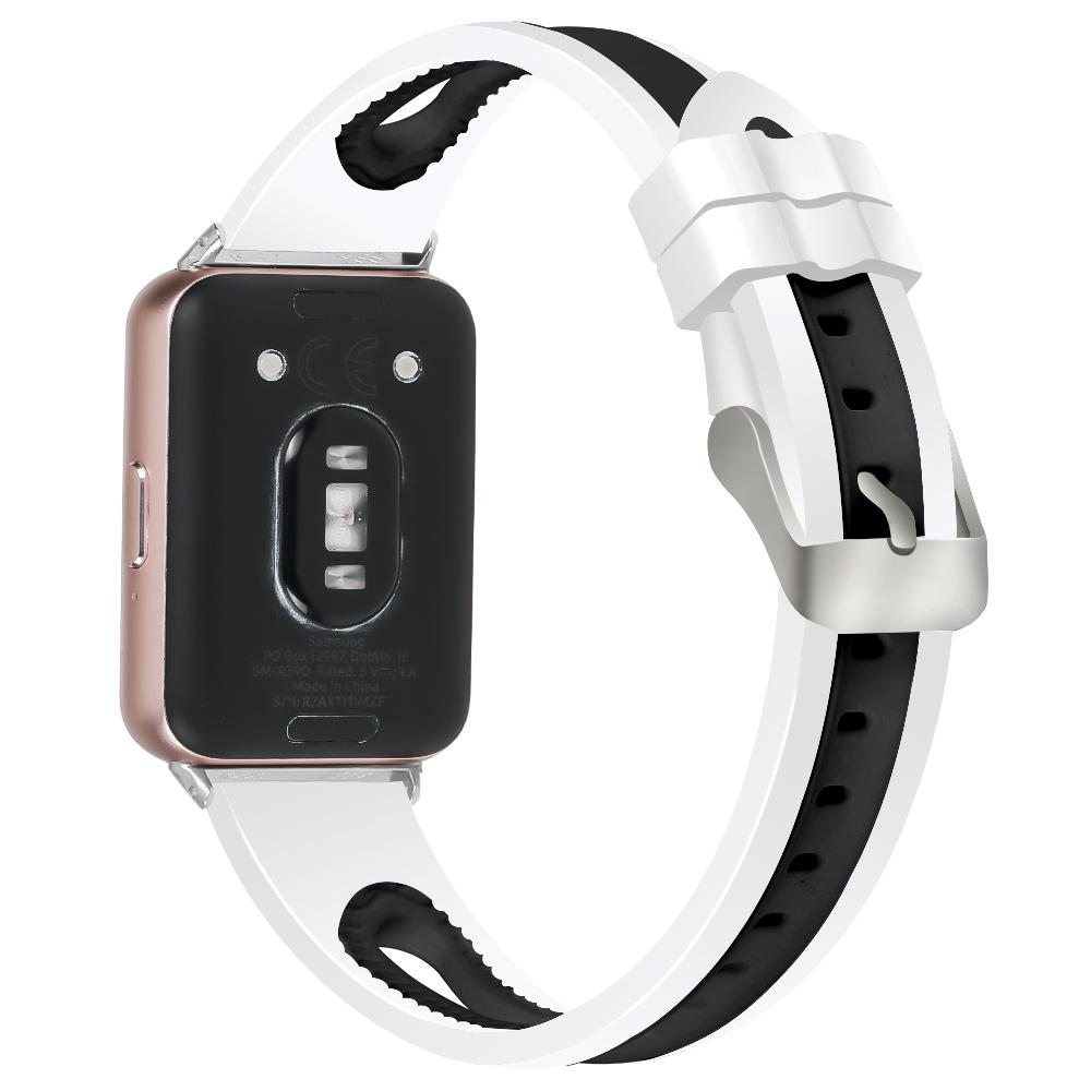 SM-R390 For Samsung Galaxy Fit3 Silicone Watch Band Adjustable Dual Color Wrist Strap
