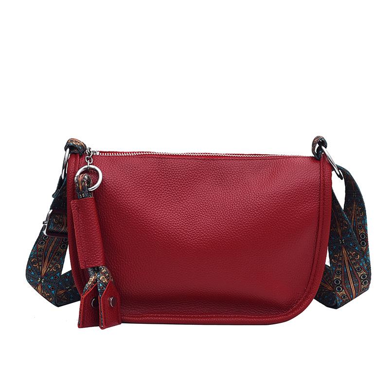 Женская сумка кроссбоди из натуральной кожи в форме пельменя - Большая вместимость, трендовая осенне-зимняя наплечная сумка