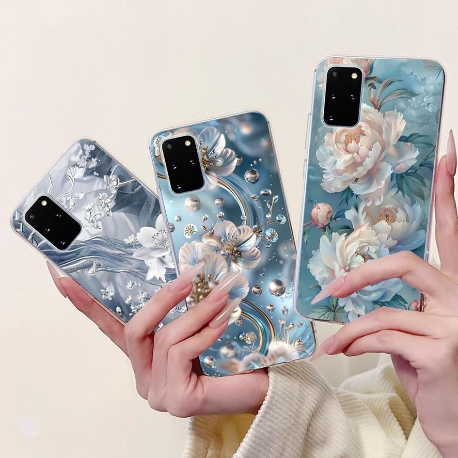 Для Samsung Galaxy S20 Plus Ultra 5G Чехол Модный Цветочный Расписной Мягкий Тонкий Силиконовый Задний Чехол Для Samsung S20 5G SM-G981B Funda