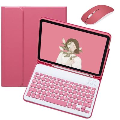 Чехол-клавиатура с мышью для iPad 10-го поколения iPad 2025 и iPad Милая клавиатура со съемной клавиатурой и карандашом Популярна среди женщин (2022,