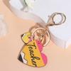 Wooden Pencil Rainbow Keychain Geometric Shape Teacher Education Pendant  Graduation Ceremony