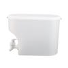 3.5L White Beverage Dispenser with Spigot Large Cover Freshness Keeping Sealing Spigot Drink