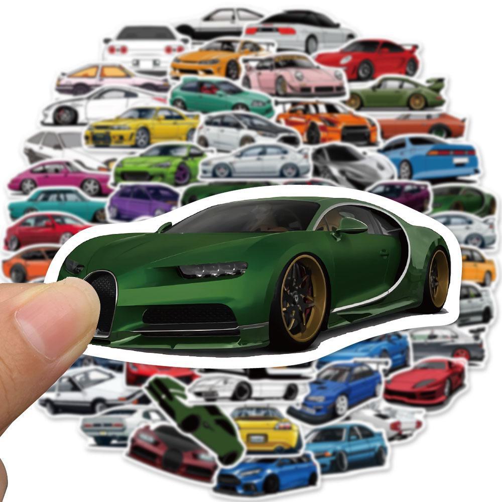 Наклейки JDM Car Graffiti - гонки, мотоциклы, багаж, водонепроницаемые наклейки