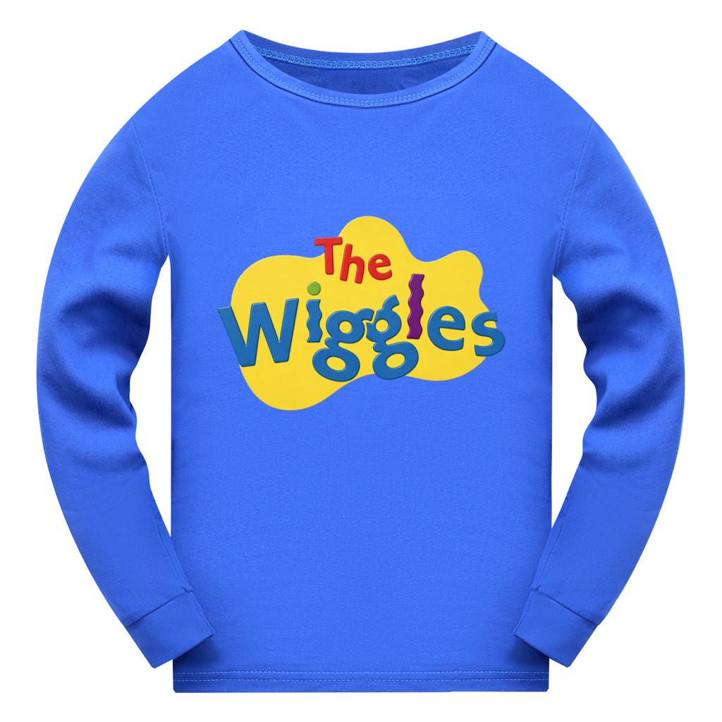 5671 Детская футболка с круглым вырезом и длинными рукавами "The Wiggles" для мальчиков и девочек