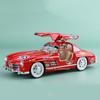 1/24 Scale BENZ 300SL Toys Cars Alloy Diecast Model 4 Doors Opened Front Wheel Steering Sound Light Vehices for Children's Gift