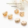 18K Gold-Plated Irregular Stone Spacer Beads for DIY Pearl Necklace & Bracelet Jewelry