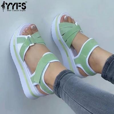 Женские модные спортивные сандалии однотонные повседневные удобные дышащие уличные туфли с открытым носком