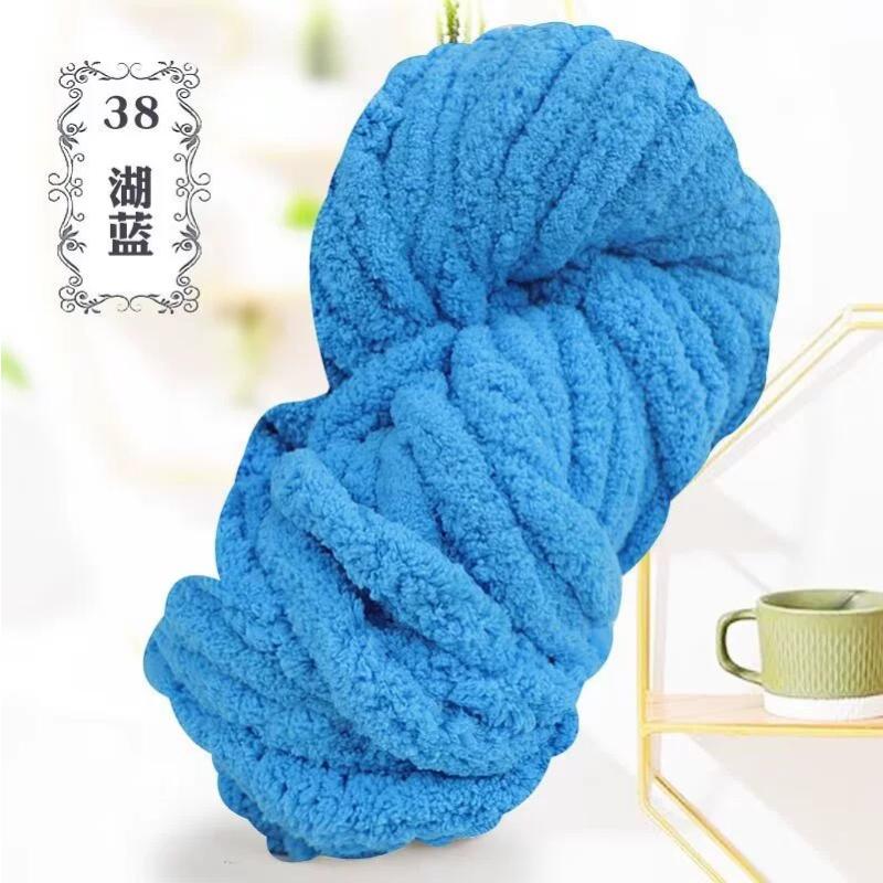 Толстая пряжа из микрофибры (chenille) для пледов, супермягкая и пушистая, гигантская полиэстеровая пряжа в стиле chenille для проектов домашнего декора