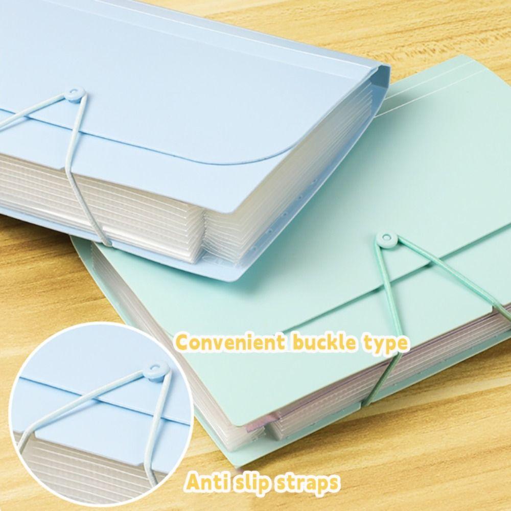13-Layers A6 Bill Storage Booklet Strap Design Receipt Collection Book Receipt Collection