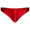 Mens Glossy Low Rise Briefs Solid Color Elastic Waistband Underpants Underwear Swimwear