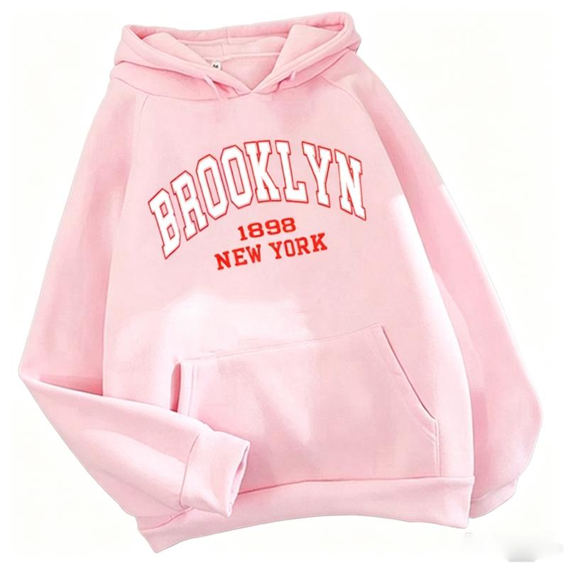Весна Осень Толстовки Печатный Brooklyn Lette Уличная одежда Мужчины Женщины Мода Большие Толстовки Спортивные костюмы Унисекс Одежда Пальто