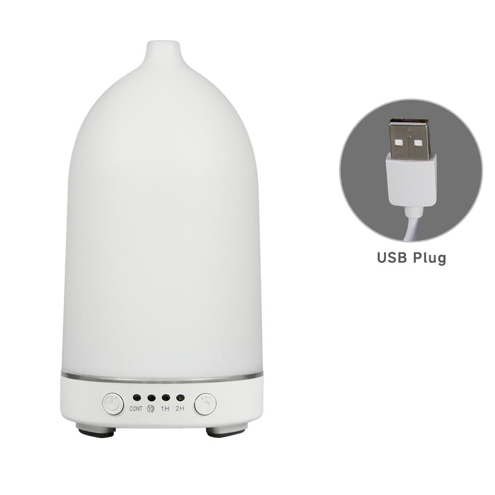 USB Аромадиффузор 100 мл Настольный Ультразвуковой Увлажнитель Воздуха с Цветной Ночной Подсветкой, Функцией Таймера, Тихий для Дома, Офиса