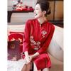Elegant Chinese Style Cheongsam Dress for Mothers