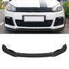 K SEEK DESIGN 3-секционный сплиттер-губа переднего бампера Замена для MK6 R R20 20092013(Черный глянец )