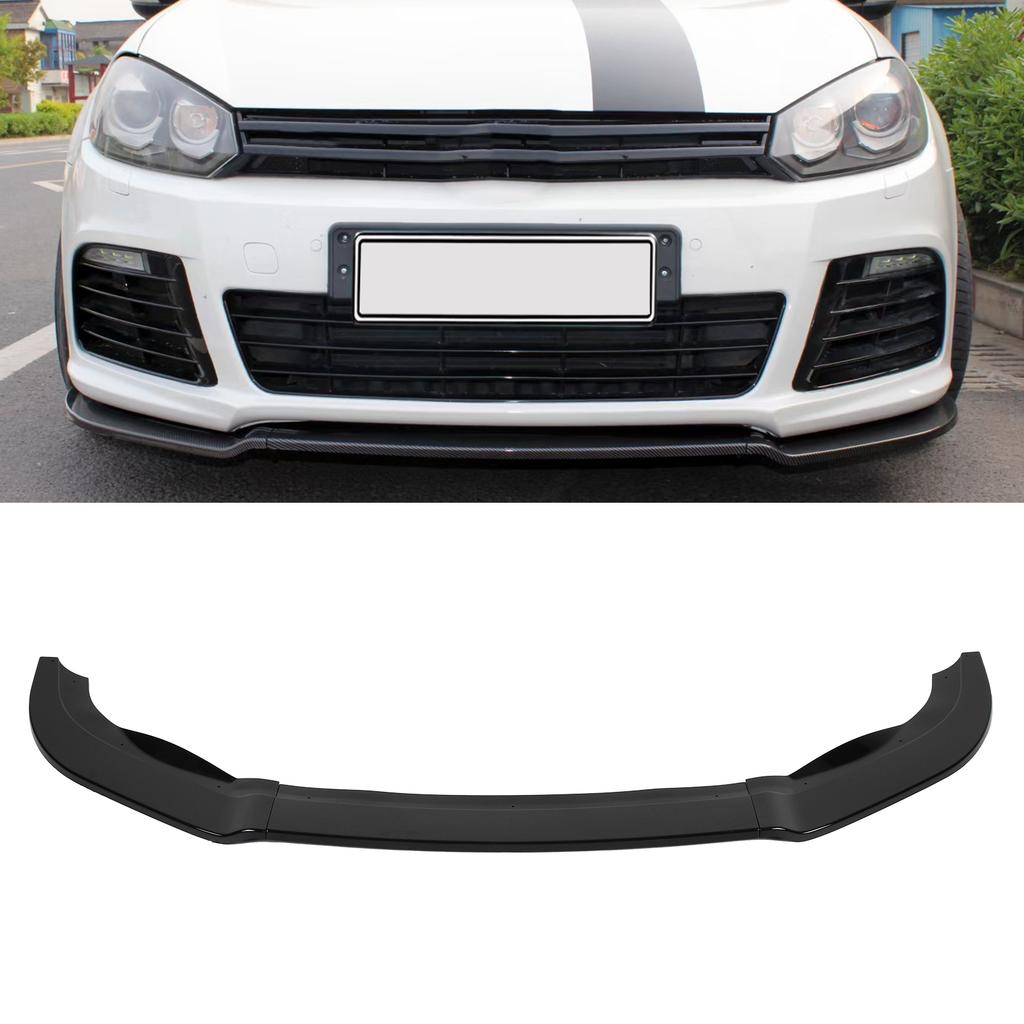 K SEEK DESIGN 3-секционный сплиттер-губа переднего бампера Замена для MK6 R R20 20092013(Черный глянец )