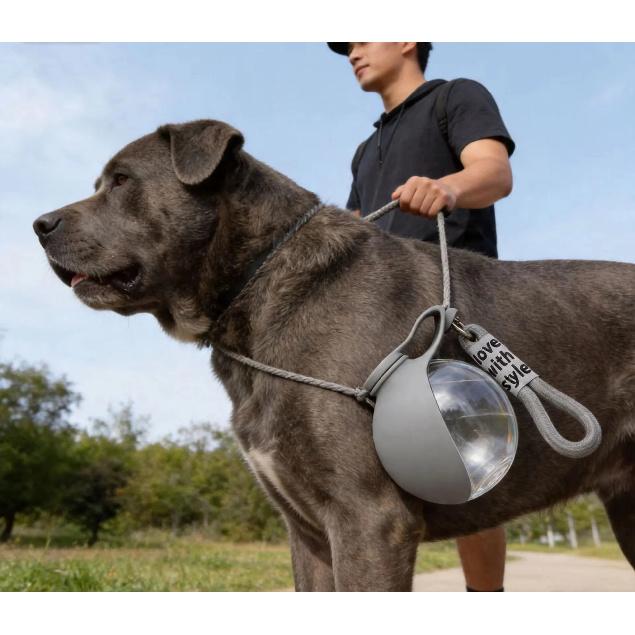 Portable dog waterbottle travel cat water dispenser with bowl leak-proof puppy water bottle for walking and hiking pet food bowl
