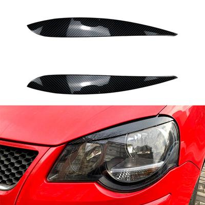 Накладки на фары (реснички) для Volkswagen VW POLO 4 MK4 9N 9N3 2005-2009 Накладки на веки фар Наклейка на фары Декоративный элемент Обвес Аксессуары для автомобиля