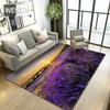 Романтический лавандовый ковер для гостиной, фиолетовый ковер с цветочным принтом, современный коврик для дивана, ковер для комнаты для девочек, прикроватный коврик, фланелевый коврик из губки