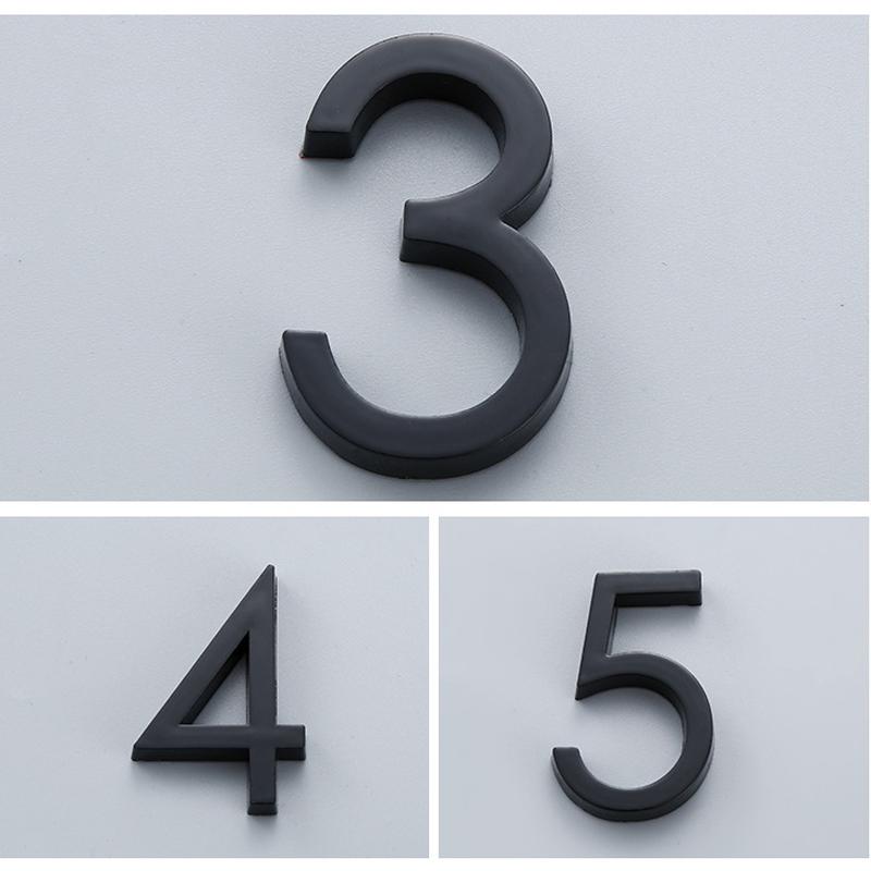 Модные наклейки-таблички с адресом, номерные таблички для отеля с гальваническим покрытием, 3D-знак для дома от 0 до 9, цифры для ворот, дверная табличка, номерная бирка, самоклеящаяся, для дома, ящика