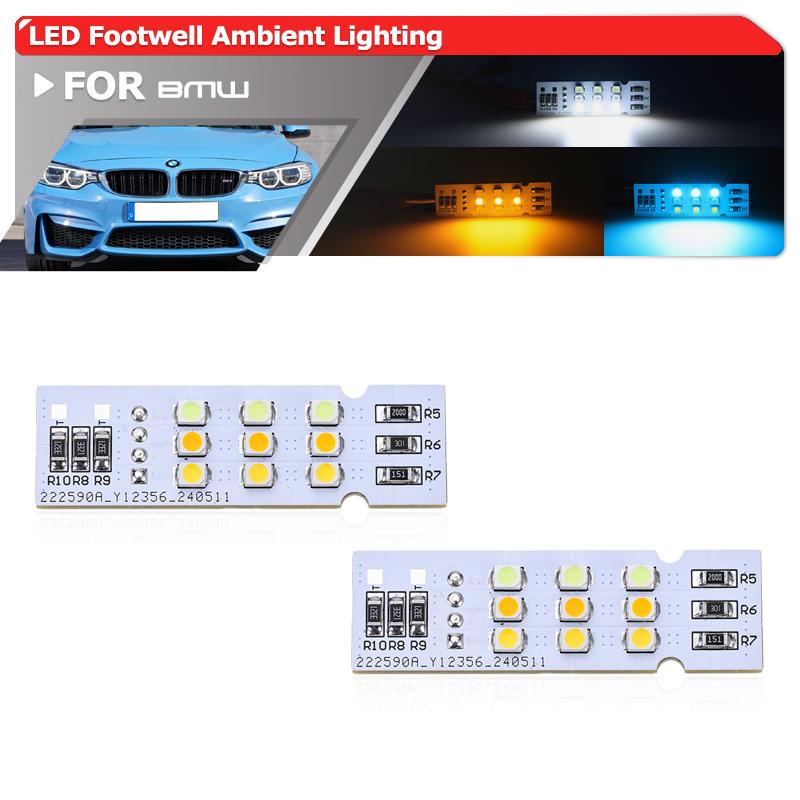Footwell Ambient Lighting For BMW 1 2 3 4 5 6Series F20 F21 F22 F23 F30 F31 F34 F32 F36 M2 M3 M4 LED Under Dash Courtesy Lights