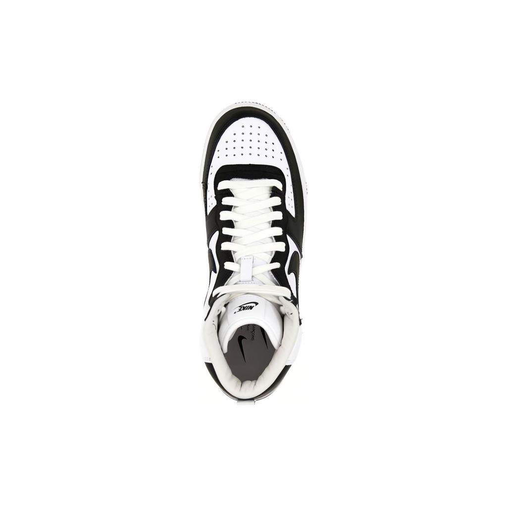 Nike CDG X Кожаные Высокие Кроссовки на Шнуровке с Круглым Носком Мужские кроссовки Черно-белые PKK1050011