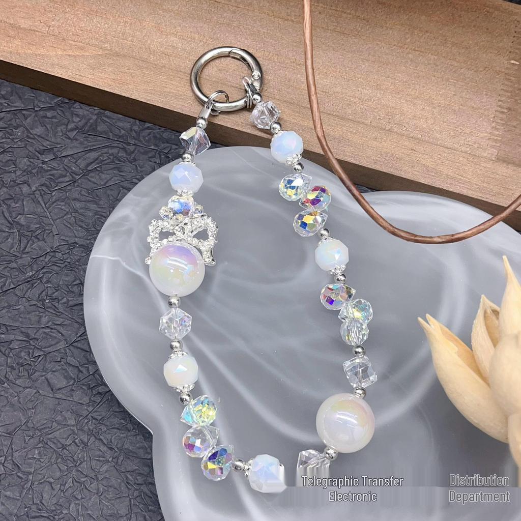 Кристальный Стразовый Корона Телефонный Шнурок и Брелок - Милый Шарм Аксессуар и Маленький Подарок