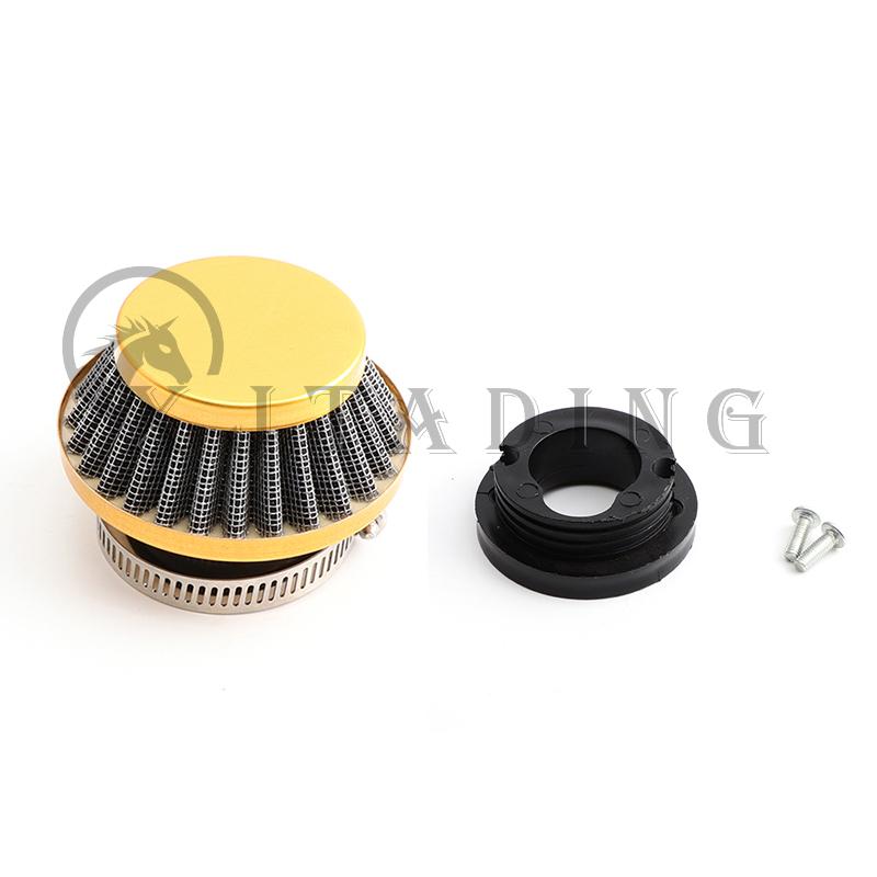 Pocket Bike Air Filter with Connector for 47cc 49cc 2stroke engine carb carburetor Mini Quad ATV Dirt Bike MiniMoto Go Kart Quad Air Filters 7