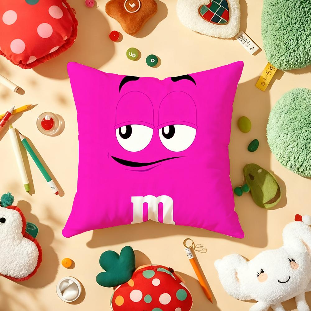 Милая Забавная Арт M-M&M'S Наволочка Плюшевая Ткань Мягкая Двусторонняя Печать Диван Теплая Зимняя Дом Детский Подарок Наволочка