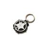 SUADE SKULL STAR KEY RING [BLACK]