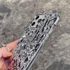 Чехол для телефона с текстурой фольги для iPhone 14 Pro Max, серии 13, противоударный силиконовый задний чехол с гальваническим покрытием