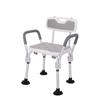 Shower Chair Seat with Padded Arms and Back,Shower Stool with Suction Feet, Shower Chair for Inside Shower Bathtub, Adjustable Height Bench Bath Chair