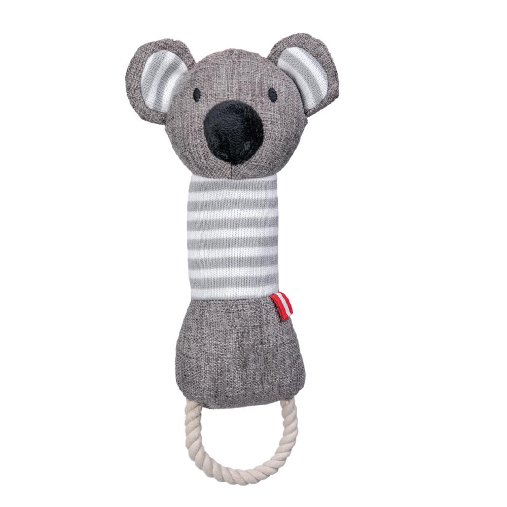 Manufacturer Custom Logo Grey Chew Rope Squeaky Plush Dog Toys