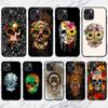 Применимо к iPhone16 Чехол для мобильного телефона Новый страшный череп Хэллоуин модный мужской чехол для мобильного телефона