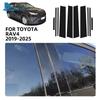 Наклейки на стойки кузова (B, C) и двери автомобиля для Toyota RAV4 2024 2025, Глянцевые черные аксессуары