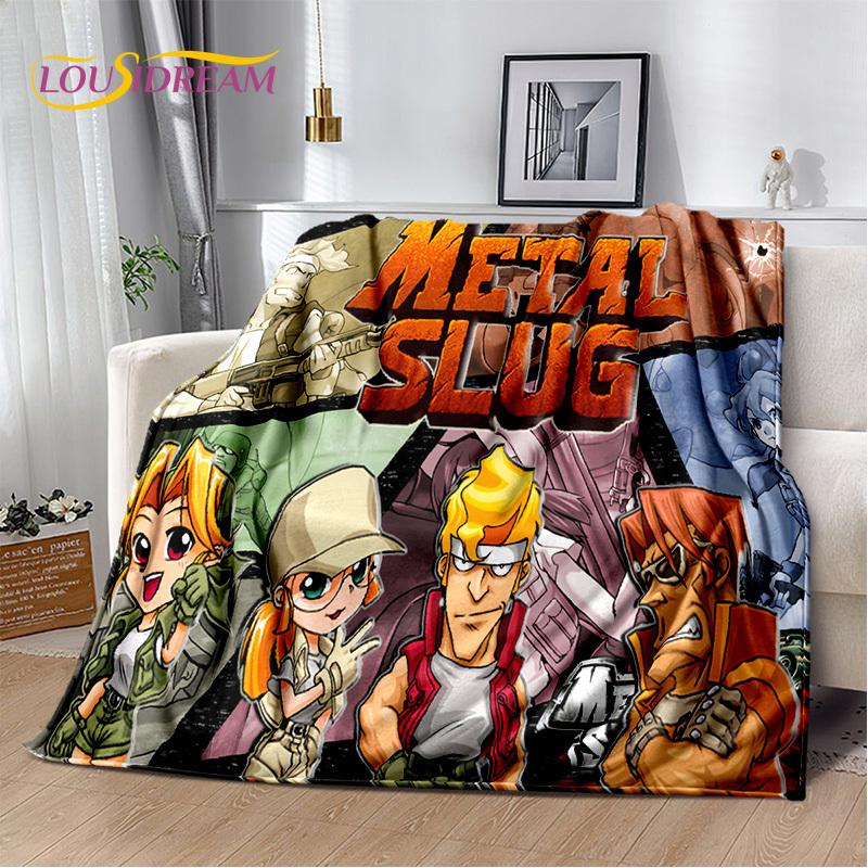 Metal Slug Классическая Ретро Игра Мультяшные Мягкие Фланелевые Одеяла, Плед Уютное Одеяло для Пикника Кроватей Домашней Спальни Подарок
