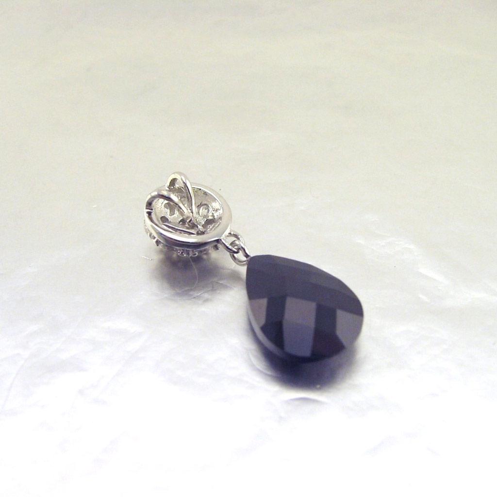 Les Trésors De Lily [E9216] - Серебряный кулон «Селестина» Черное серебро (родиевое покрытие) - 10x25 мм