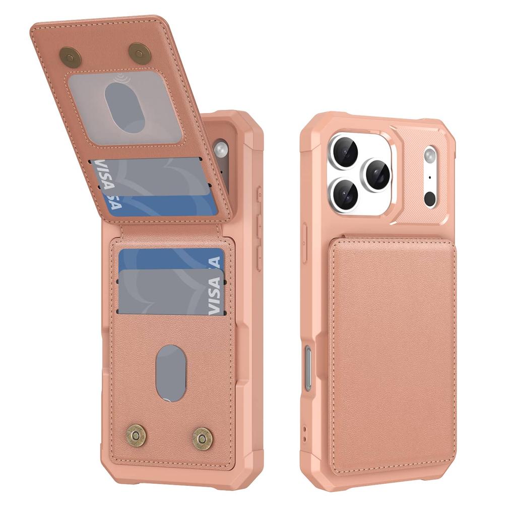 Кошелек-чехол для iPhone 17 Pro Max/Air/17 Pro/17 со слотами для карт, с откидной крышкой, магнитной застежкой, подставкой, бампером из ТПУ, защитная крышка