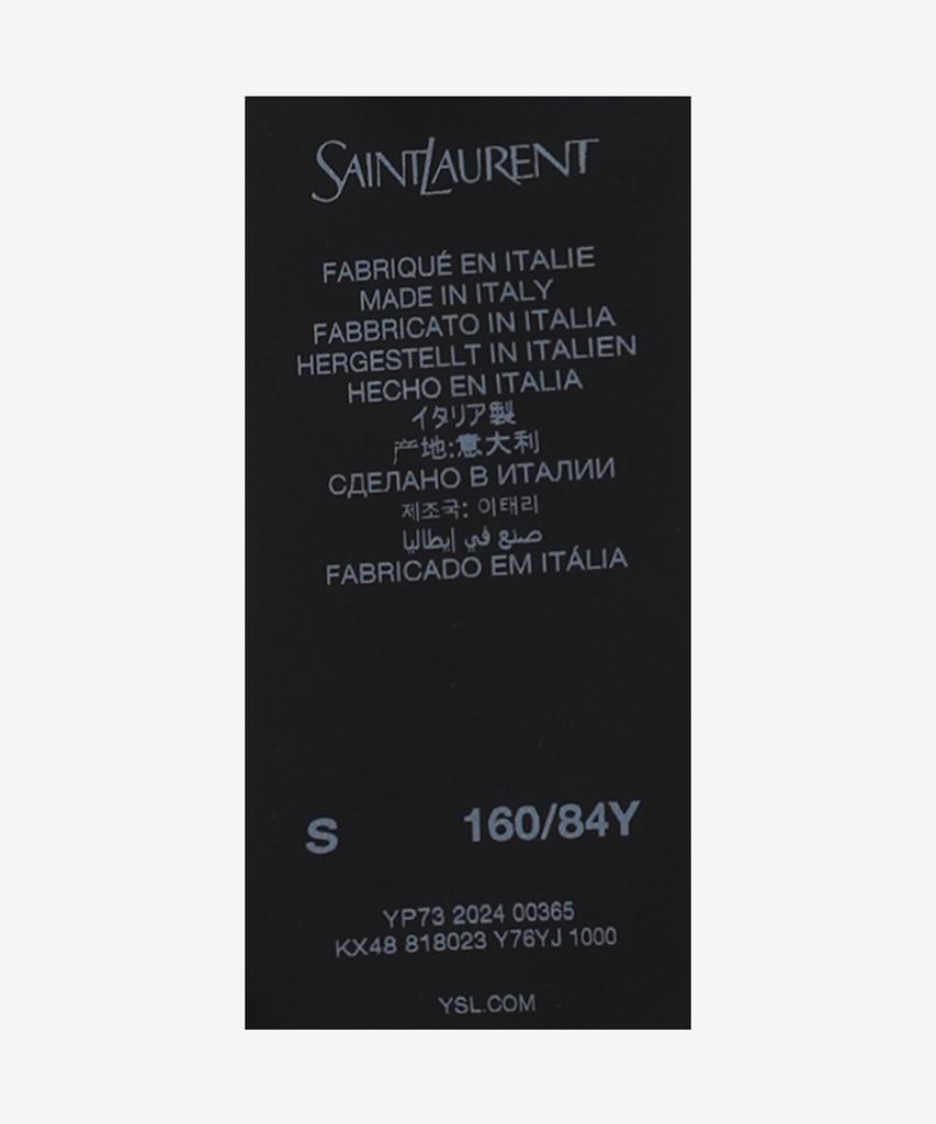 SAINT LAURENT Wool Crop Half Sleeve Knit - Black / 818023Y76Yj1000